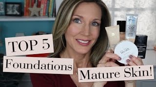 Top 5 Best Foundations for Mature Skin [upl. by Liponis]