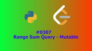 No Sound Leetcode 307 Range Sum Query  Mutable [upl. by Nirrok551]