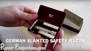 The German Slanted Safety Razor  Merkur Slant amp vintage Hoffritz Slant [upl. by Shererd843]