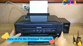 How to Fix No Print Out Problem in All Epson L series Printer  INKfinite [upl. by Airdnekal]