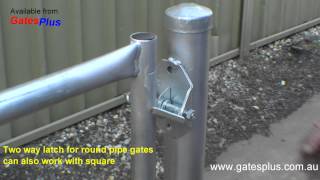 Gate Latch 2 way for round pipe and square [upl. by Nairam]