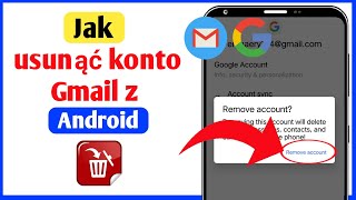 Jak usunąć konto Gmail z Androida  Usuń konto Google w telefonie komórkowym [upl. by Horatio]