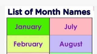 Name of twelve months january February to december writing twelve months name [upl. by Scheider598]