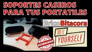 TUTORIAL DIY  SOPORTES CASEROS PARA TUS PORTATILES  DO IT YOURSELF [upl. by Nuahsar637]