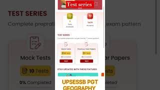 UPSESSB PGT GEOGRAPHY TEST SERIES [upl. by Annawak547]