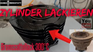 Motorradzylinder selber lackieren mit Bremssattellack  Motor mit hitzebeständigem Lack beschichten [upl. by Ondrea]