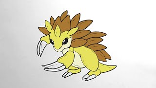 How to Draw SANDSLASH FROM POKEMON [upl. by Aitnecserc]