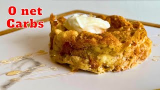 The Easiest Keto Bread Pudding  0 net Carb recipe ketodessert cake [upl. by Verdha]