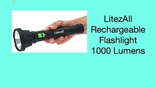 1000 Lumen Rechargeable Flashlight LitezAll flashlight rechargeableflashlight rechargeablelight [upl. by Ainessej]