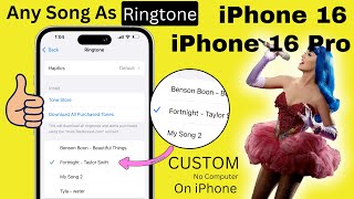 How to Set ANY Song as RINGTONE on iPhone 1616 ProPro Max [upl. by Lehrer]