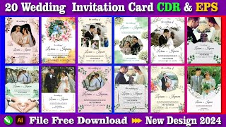 Wedding Invitation Card cdr File Free Download  Wedding Invitation Card design cdr Free Download [upl. by Ronen]