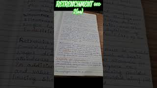 retrenchment notes [upl. by Garson]