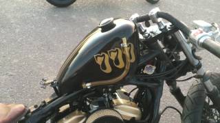 HONDA SHADOW VLX600 BOBBER BUILD quotHollyquot [upl. by Davon133]