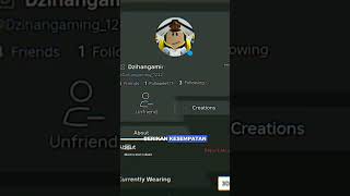 Collab akun roblox sama Dzihangaming123 shorts roblox collab [upl. by Leuneb112]