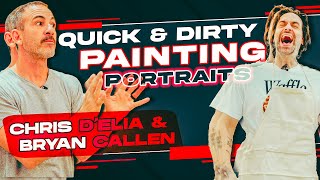 Quick amp Dirty Painting Portraits  Chris DElia amp Bryan Callen [upl. by Malin689]