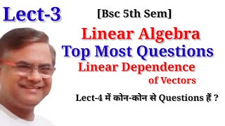 LINEAR ALGEBRA  Linear Dependence and Independence of Vectors Linear Algebra [upl. by Ioved]