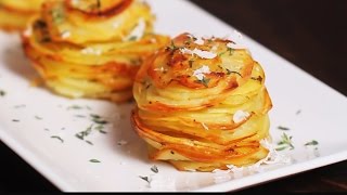 Parmesan Potato Stacks Recipe [upl. by Revlis]