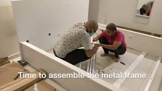 DIY  Assembling Ikea Ottoman Bed [upl. by Nanny]