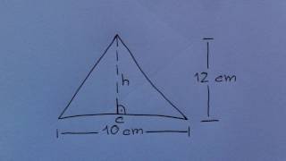 Oberflächenberechnung eines Dreiecks  Formel und Erklärung [upl. by Rubliw212]