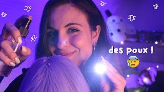 ASMR  POV  Tu as des poux  😰  massage crânien à la fin ❤️ [upl. by Adym]