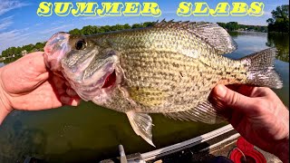 SLAMMING SUMMER SLABS Crappie Fishing in the BLAZING HEAT [upl. by Ainslie]