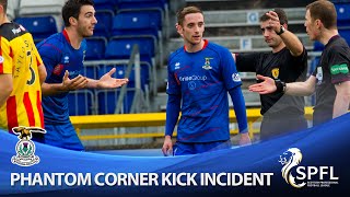 Bizarre incident as phantom corner kick sees goal disallowed [upl. by Aiekal]