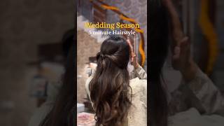 Wedding season easy hair style hairstyle wedding shorts [upl. by Esiouqrut502]