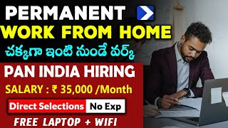 Permanent Work From Home Jobs  Remote Jobs  Work From Home Job in Telugu  Pan India Hiring  Job [upl. by Elianore450]