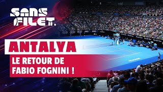 🎾 Tennis ATP Antalya 2021  Retour gagnant pour Fabio Fognini  Sans Filet [upl. by Ralyks]