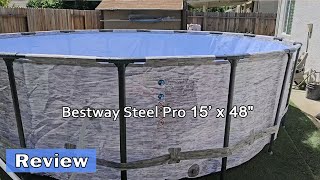 Bestway Steel Pro 15’ x 48quot Above Ground Pool Review  3 Years Later [upl. by Ahseiyk]