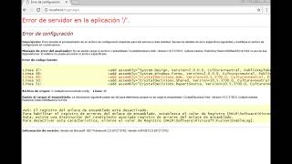 ERROR EN EL SERVIDOR DE APLICACION [upl. by Katha]