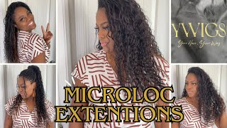 How To Curly Micro Loc Extensions Tutorial  Step by Step  YWIGS HAIR [upl. by Suiramed921]