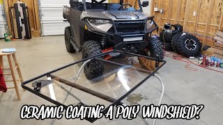 Polaris Ranger XP 1000  Ceramic Coating a SidebySide Poly Windshield [upl. by Alyakcm]