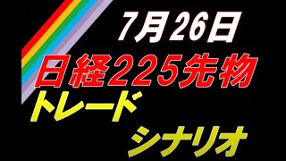 日経225先物 7月26日 トレードシナリオ ※音量調整済み [upl. by Esinek358]