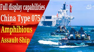 Full display capabilities of PLA Navy Type 075 Amphibious Ship on multidimensional landing drill [upl. by Nnaitsirk]