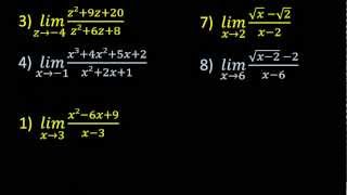 Cálculo 1  Limites  Exercícios Exemplos resolvidos indeterminação 00 parte 1 [upl. by Wills]