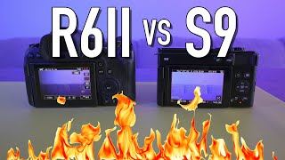 Lumix s9 vs Canon R6ii Overheating Test [upl. by Erodasi]