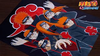 How to DrawquotThe Six Paths of Painquotstep by step Tutorialfor beginners  Naruto Shippuden [upl. by Nylhtiak]