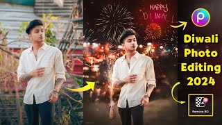 Diwali Photo Editing 2024  Diwali Photo Editing Picsart  Happy Diwali Photo Editing Kaise Kare [upl. by Aiekat933]