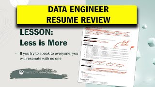 How to write a Data Engineer Resume Less is More [upl. by Lokkin252]