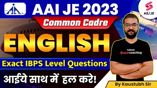 AAI Common Cadre 2023  English Questions based on New Pattern  By Kaustubh Sir [upl. by Mariele]