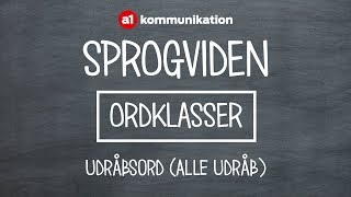 Grammatik Udråbsord  danske ordklasser [upl. by Luapnaes]