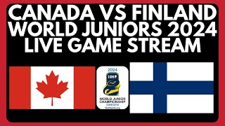 🔴 CANADA vs FINLAND World Juniors 2024 LIVE  IIHF World Juniors Tournament Hockey Game Stream [upl. by Euk]