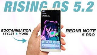 Rising OS 52 Final EOL For Redmi Note 5 Pro  Android 14  Boot Animation Styles amp More Features [upl. by Eyllom]