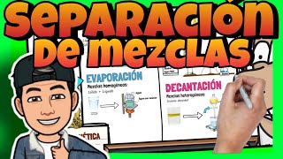 💥 MÉTODOS de SEPARACIÓN de MEZCLAS Homogéneas y Heterogéneas con EJEMPLOS 💥 para NIÑOS de PRIMARIA [upl. by Strong453]