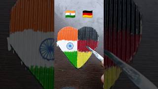 Indian flag 🇮🇳 Germany flag 🇩🇪 Drawing  Independence Day Drawing shorts art drawing [upl. by Higginson]