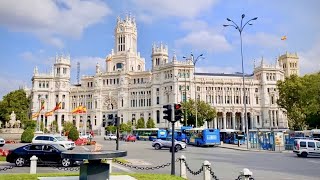 🇪🇸 PALACIO DE CIBELES in MADRID  Exploring Puerta Del Sol Calle De Alcala amp Museo Del Prado [upl. by Everett148]