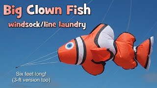 Big Clown Fish windsockkite line laundry [upl. by Brody644]