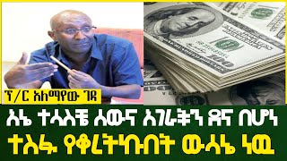 አኔ ተሳስቼ ሰውና አገራችን ደና በሆነ  ተስፋ የቆየረጥኩበት ውሳኔ ነዉ  ፕር አለማየሁ ገዳ  financial policy Alemayew Geda [upl. by Ainoyek]