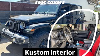 Installing seat covers on my 2018 wrangler from “Kustom interior” [upl. by Stier]